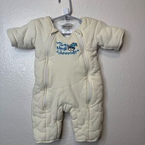 Baby Merlin Magic Sleepsuit Pale Yellow Double Zip Size Small 3-6 Months